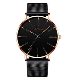 image-Dance Jockey Unisex Mesh Belt Quartz Watch Stainless Steel