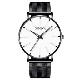 image-Dance Jockey Unisex Mesh Belt Quartz Watch Stainless Steel