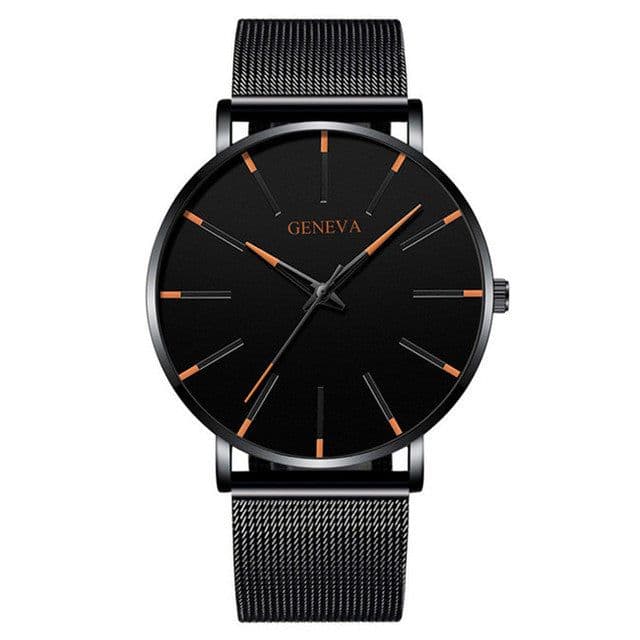 image-Dance Jockey Unisex Mesh Belt Quartz Watch Stainless Steel
