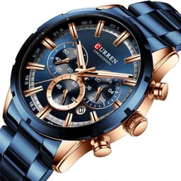 image-CURREN 8355 Men's Waterproof Quartz Watch Stainless Steel