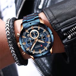 image-CURREN 8355 Men's Waterproof Quartz Watch Stainless Steel