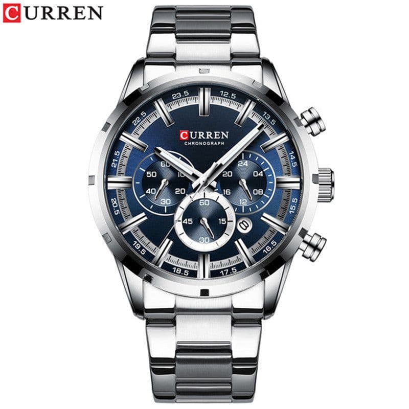 image-CURREN 8355 Men's Waterproof Quartz Watch Stainless Steel