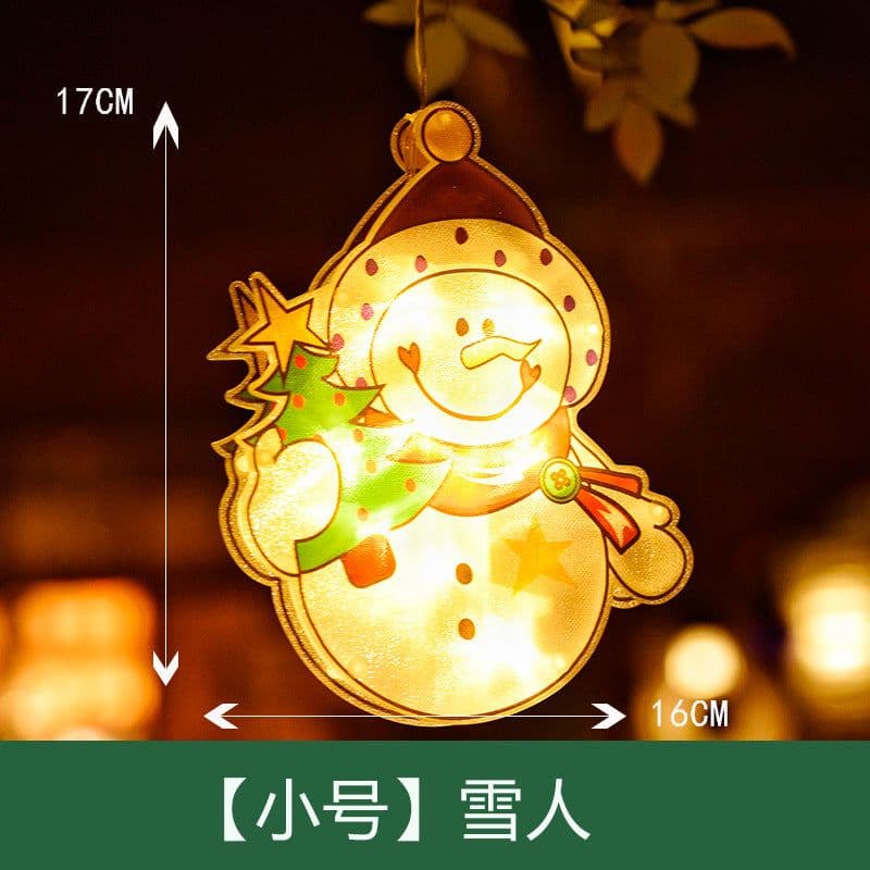 image-LED Christmas Window Sucker Lights Star Flower Shape Decorative Lanterns