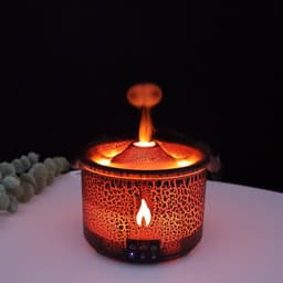 image-Flame Aromatherapy Humidifier Essential Oil Diffuser