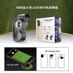image-APEXEL APL-MS01 100X LED Microscope for Smartphones