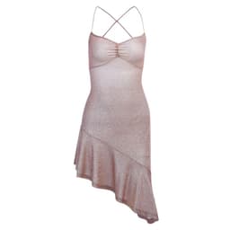 image-93673 Knitted Backless Sleeveless Dress Solid Color Mini Dress