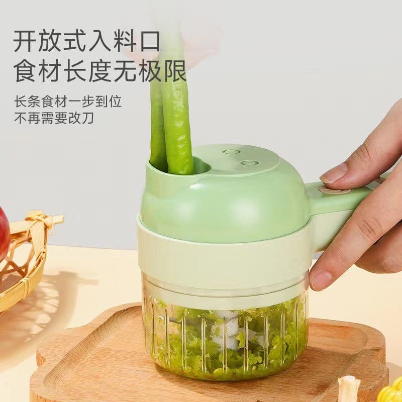 image-Electric Vegetable Cutter Multi-Functional Garlic Chopper Kitchen Tool