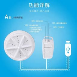 image-Portable Mini USB Ultrasonic Washing Machine for Small Garments