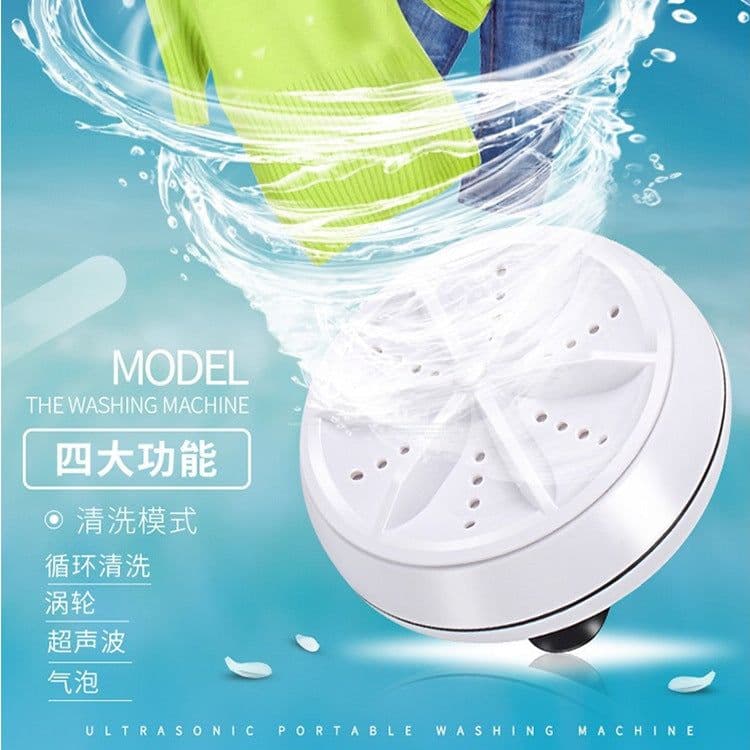 image-Portable Mini USB Ultrasonic Washing Machine for Small Garments