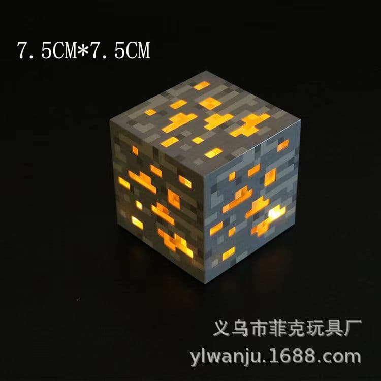 image-Minecraft Rechargeable Torch LED Night Light Voice Control Color Changing