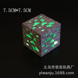 image-Minecraft Rechargeable Torch LED Night Light Voice Control Color Changing