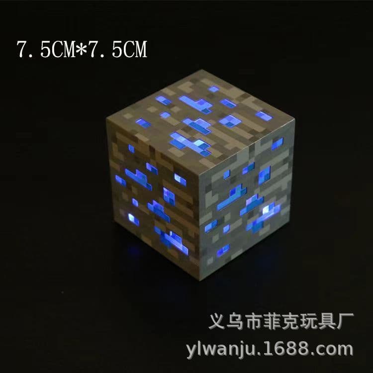 image-Minecraft Rechargeable Torch LED Night Light Voice Control Color Changing