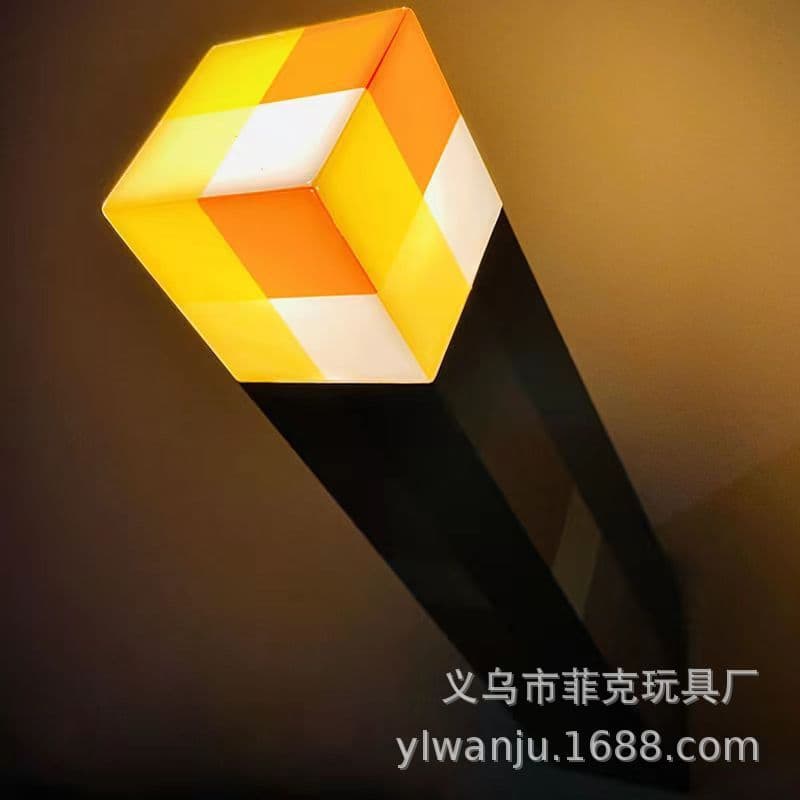 image-Minecraft Rechargeable Torch LED Night Light Voice Control Color Changing