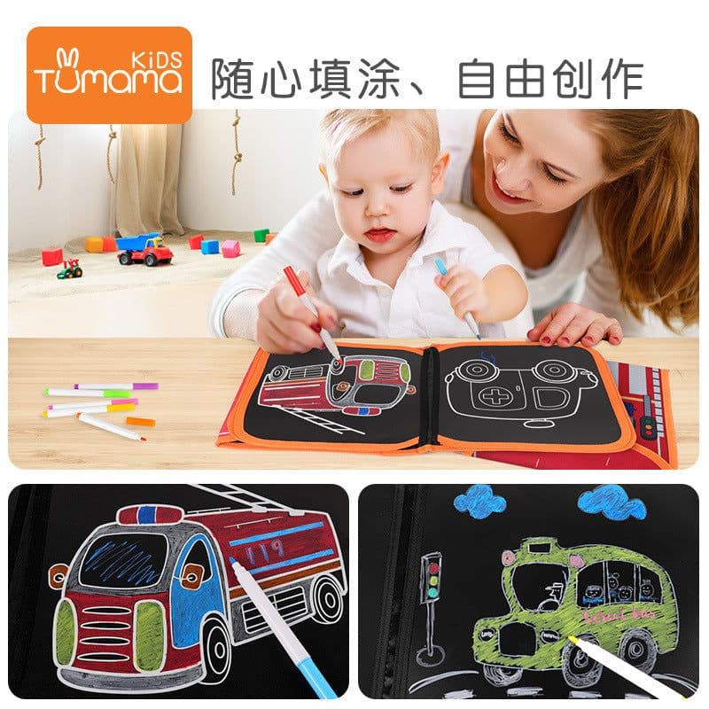 image-Children's Drawing Board Double-Sided Graffiti Writing Board PVC