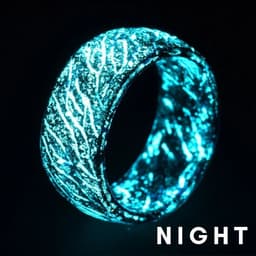 image-Wood Color Changing Luminous Ring R-004 Unisex Glow Jewelry