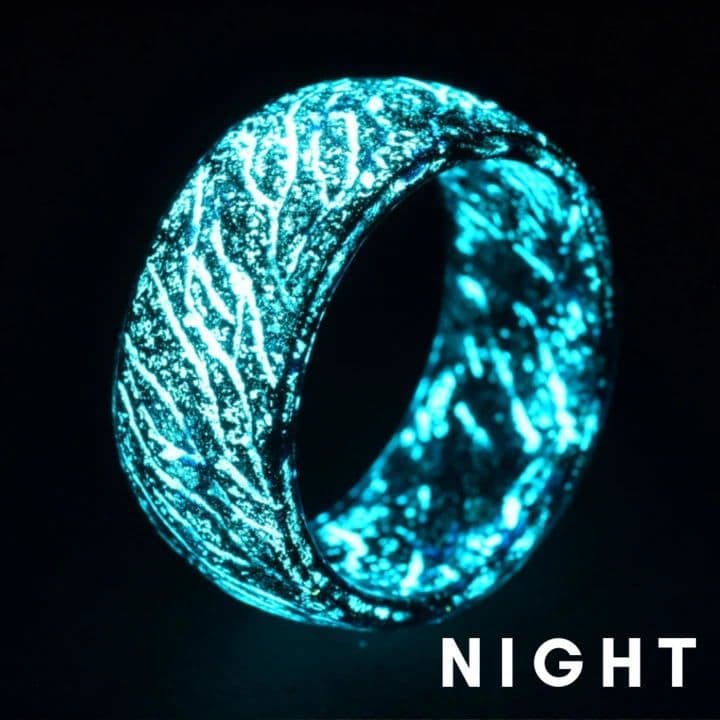 image-Wood Color Changing Luminous Ring R-004 Unisex Glow Jewelry