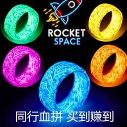 image-Wood Color Changing Luminous Ring R-004 Unisex Glow Jewelry