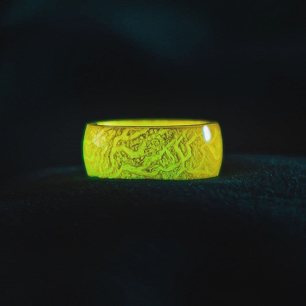 image-Wood Color Changing Luminous Ring R-004 Unisex Glow Jewelry