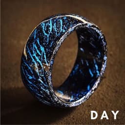 image-Wood Color Changing Luminous Ring R-004 Unisex Glow Jewelry