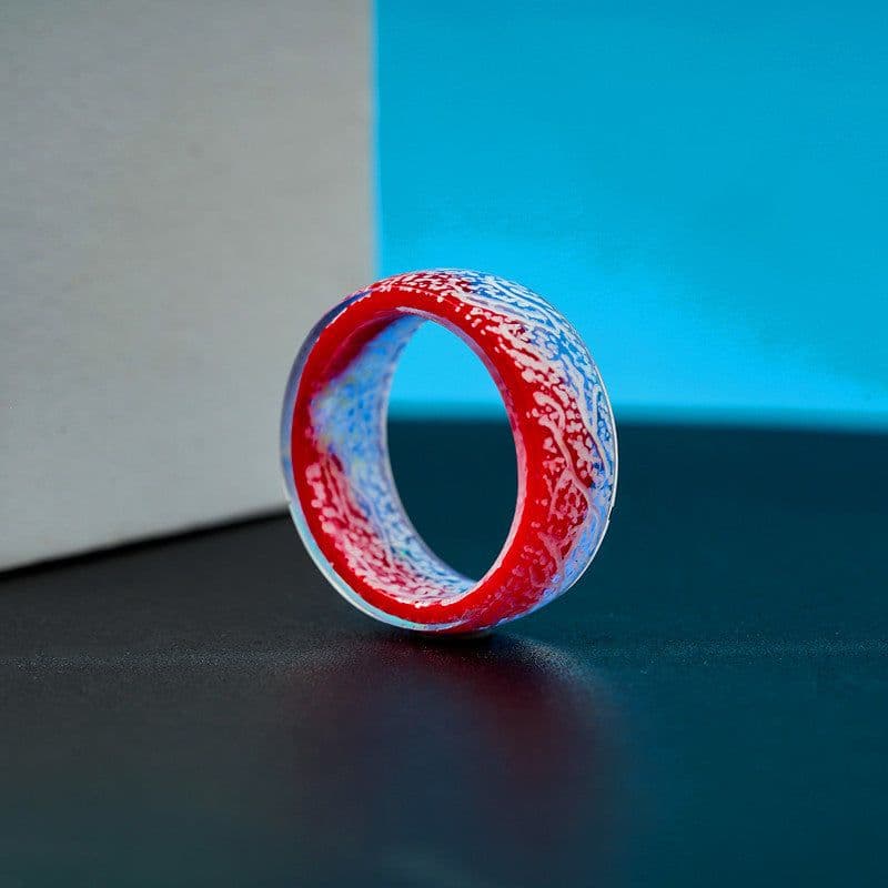 image-Wood Color Changing Luminous Ring R-004 Unisex Glow Jewelry