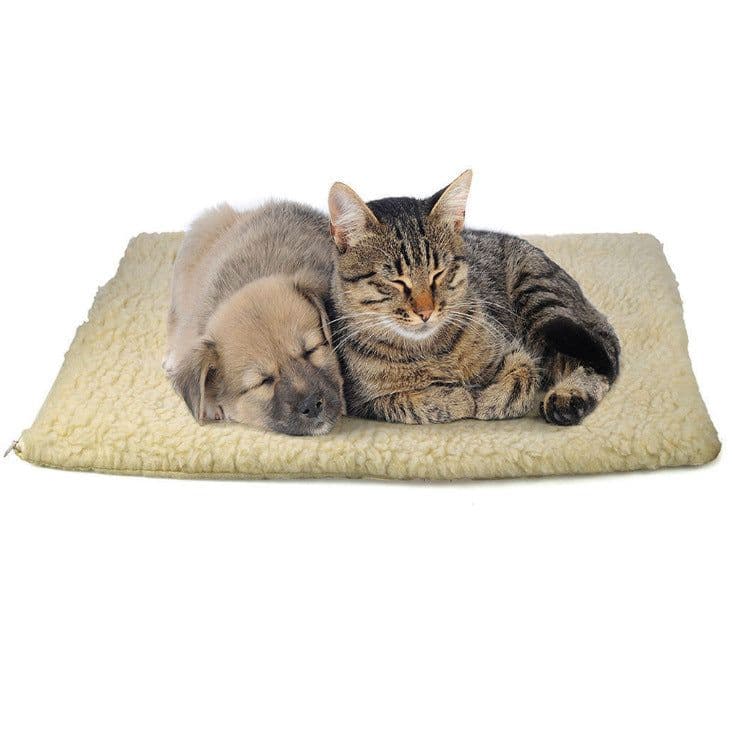 image-Self-Heating Pet Pad Washable Lamb Fleece 90x64cm Dog Cat Mat