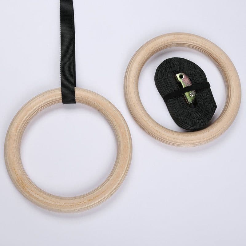 image-Gymnastic Rings Nylon with Adjustable Straps for Pull-Ups