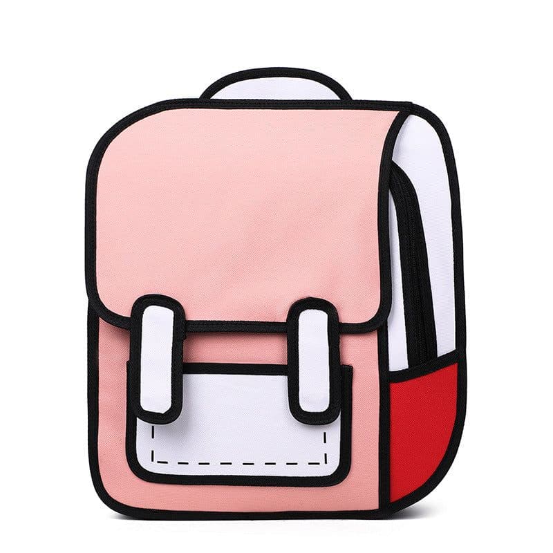 image-Youpu Geometric Print School Backpack 20-35L Oxford Cloth Student Bag