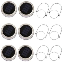 image-Solar Mason Jar Lid String Light 20LED Waterproof Outdoor Decoration