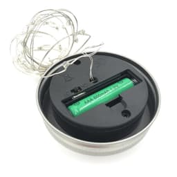 image-Solar Mason Jar Lid String Light 20LED Waterproof Outdoor Decoration