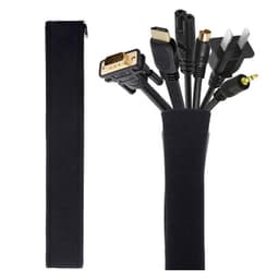 image-Cable Management Cover with Zipper for Computer Wire Storage