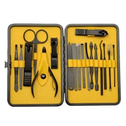 image-18-Piece Nail Clippers Manicure Tool Set Black