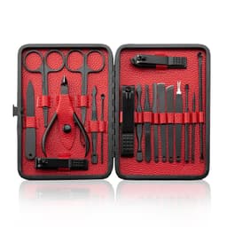 image-18-Piece Nail Clippers Manicure Tool Set Black