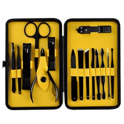 image-18-Piece Nail Clippers Manicure Tool Set Black