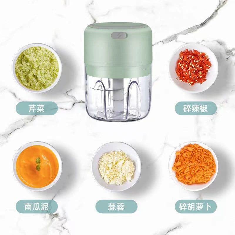 image-YING BO Wireless Electric Mini Chopper 250ml Green