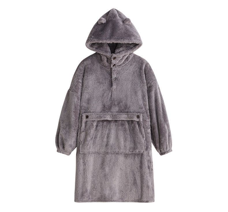 image-Women's Flannel Nightgown Thickened Pullover Pajama Set