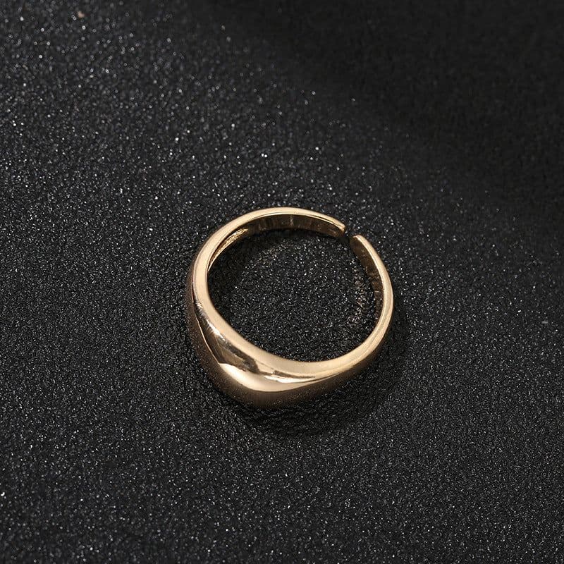 image-Matt Gold Geometric Ring Simple Women's Fashion Jewelry