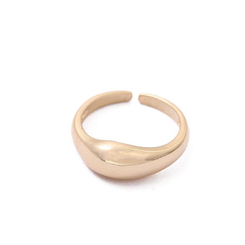 image-Matt Gold Geometric Ring Simple Women's Fashion Jewelry
