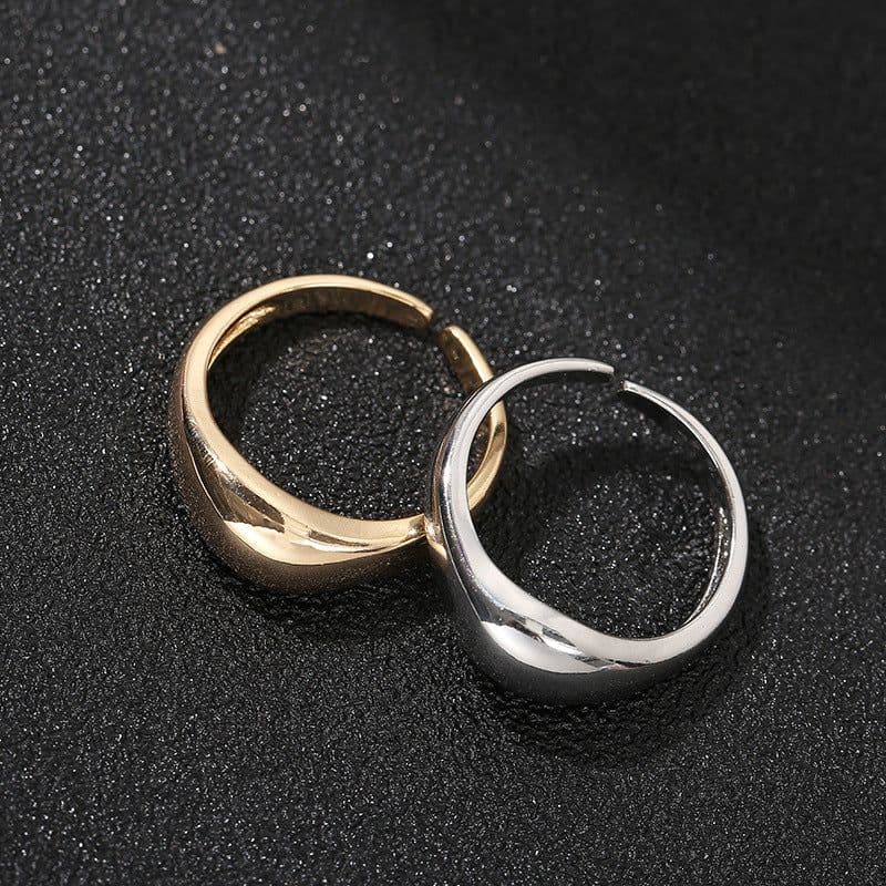 image-Matt Gold Geometric Ring Simple Women's Fashion Jewelry