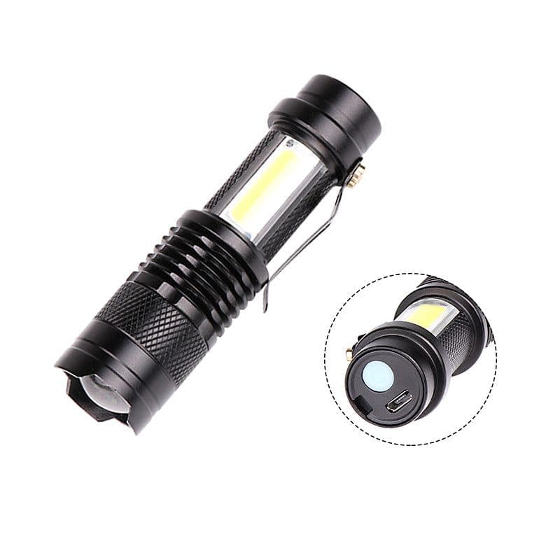 image-COB LED Rechargeable Flashlight 5W Aluminum Mini Work Light with USB