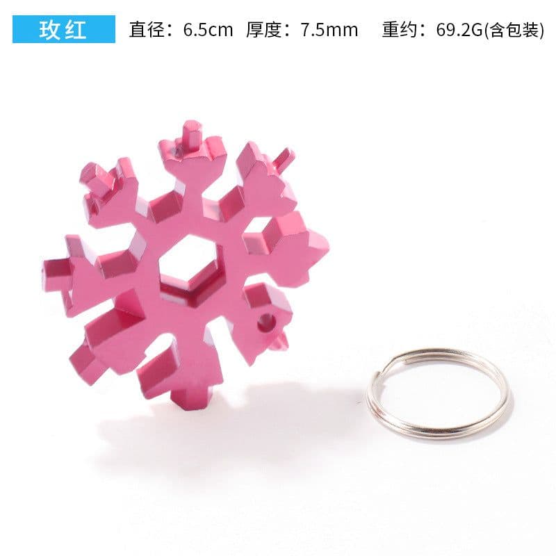 image-18-in-1 Octagonal Snowflake Multi-Tool Card Screwdriver Wrench