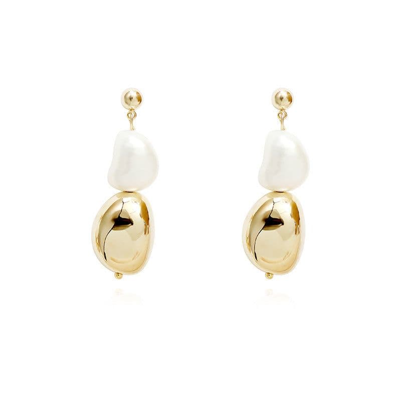 image-HYACINTH Freshwater Pearl Earrings 925 Silver Needle Korean Style