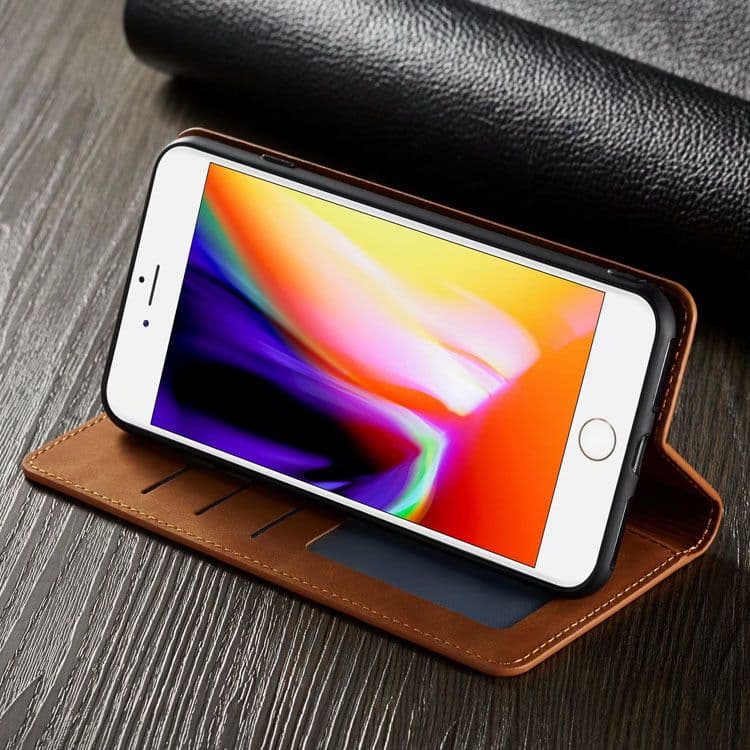 image-Forwenw iPhone Leather Wallet Flip Case for iPhone 11 Pro 12 XSMAX 8 Plus