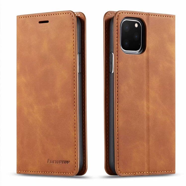 image-Forwenw iPhone Leather Wallet Flip Case for iPhone 11 Pro 12 XSMAX 8 Plus
