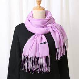 image-LAVENA Imitation Cashmere Scarf Women Solid Color Shawl 70x185cm