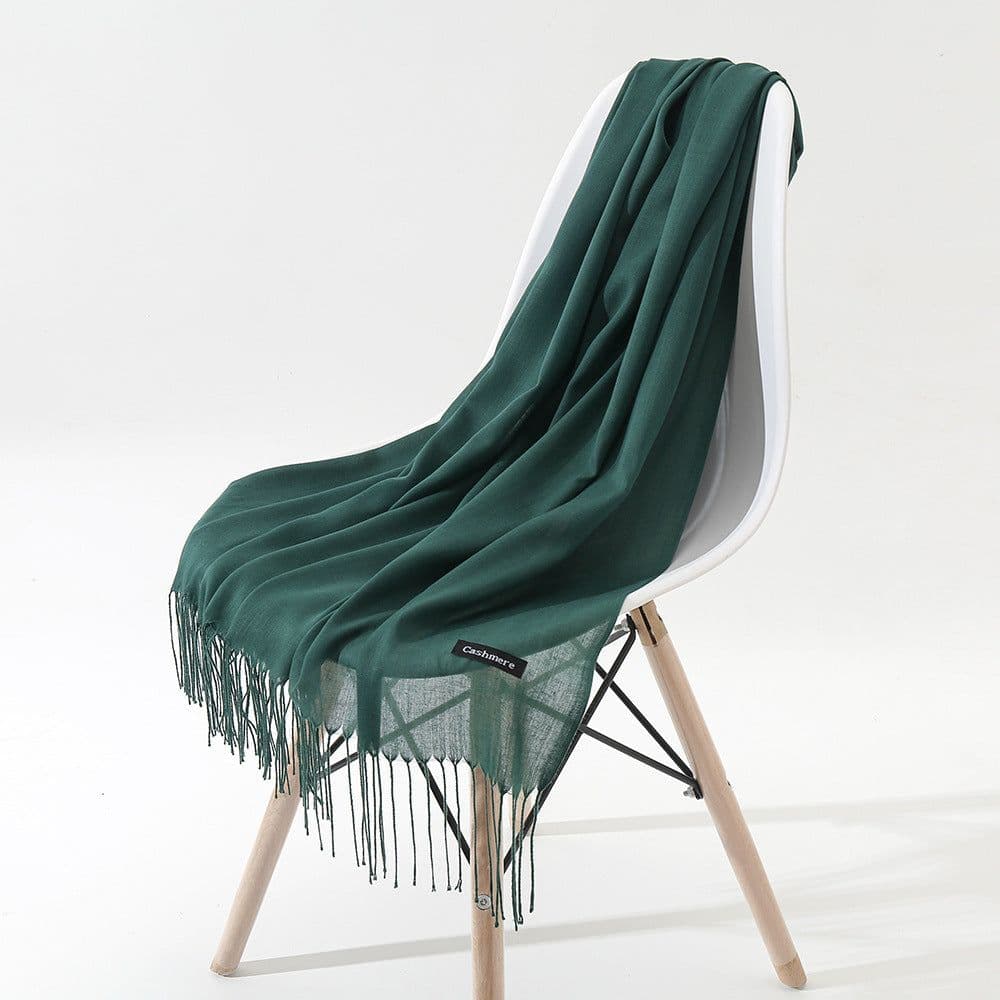 image-LAVENA Imitation Cashmere Scarf Women Solid Color Shawl 70x185cm