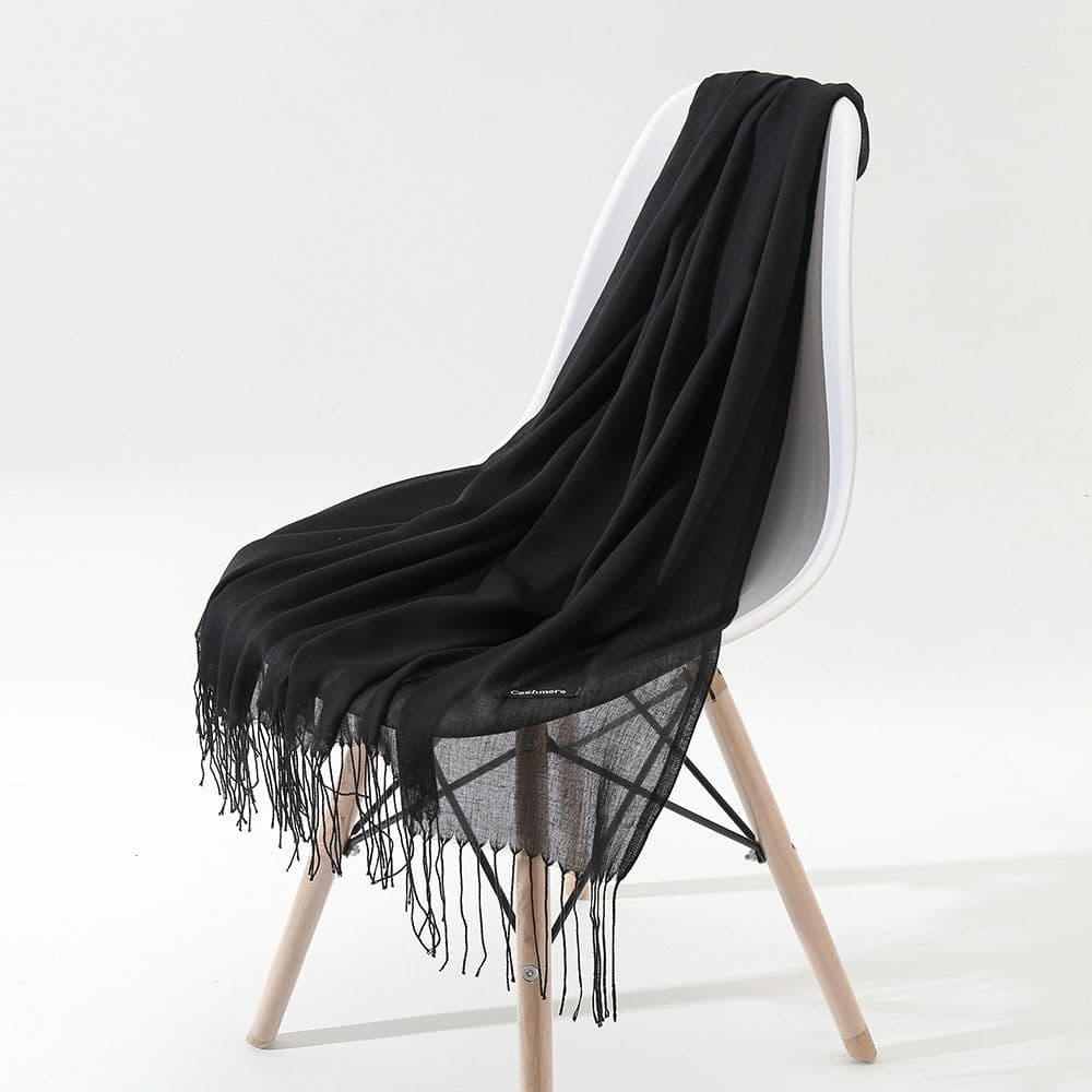 image-LAVENA Imitation Cashmere Scarf Women Solid Color Shawl 70x185cm