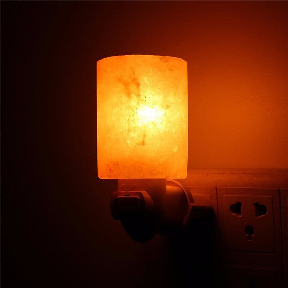 image-Himalayan Salt Crystal Wall Lamp Night Light US Plug