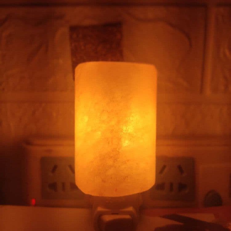 image-Himalayan Salt Crystal Wall Lamp Night Light US Plug