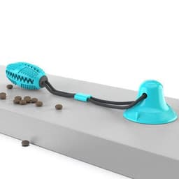 image-Dog Chew Toy Ball with Sucker - Molar Teeth Cleaning Plastic Toy