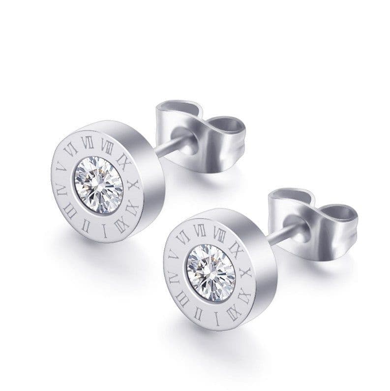 image-Rose Gold Stainless Steel Wave Earrings for Couples TSSP-196